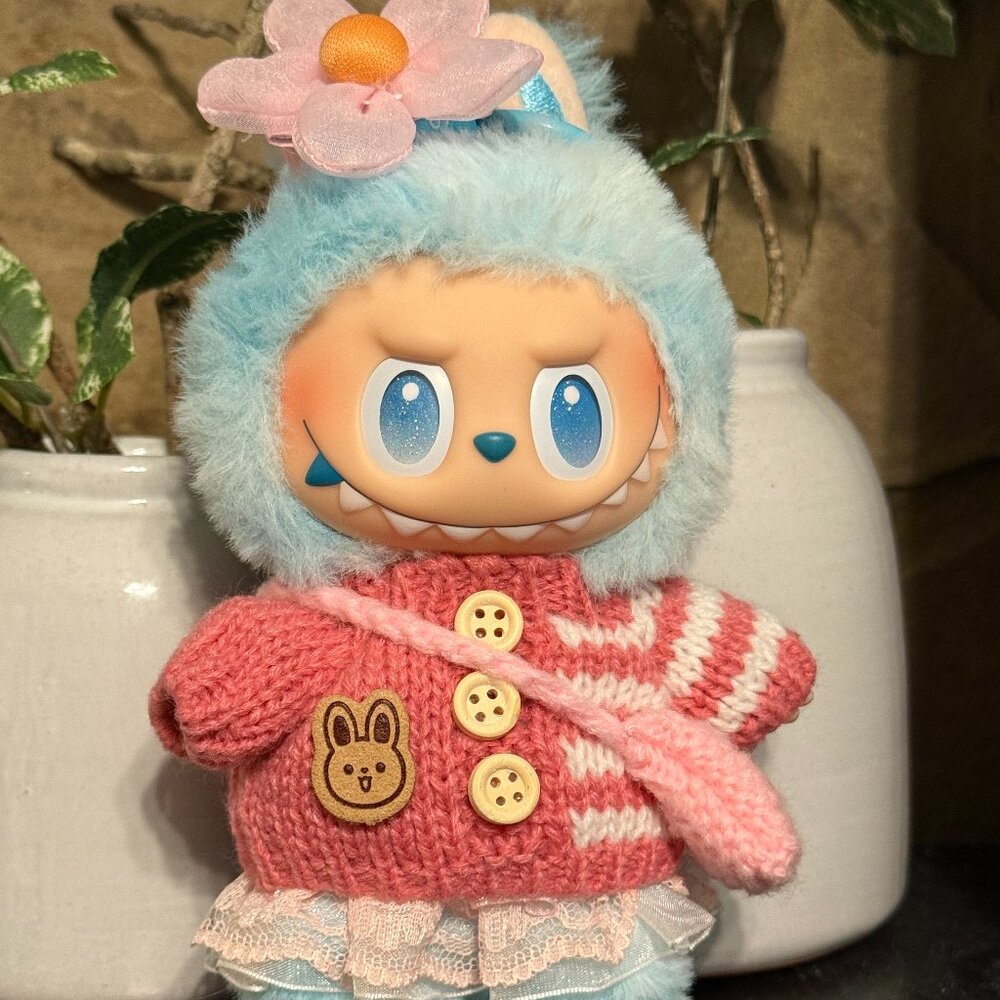 FOUR PIECE PINK OUTFIT FOR LABUBU (DOLL NOT INCLUDED)
